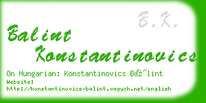 balint konstantinovics business card